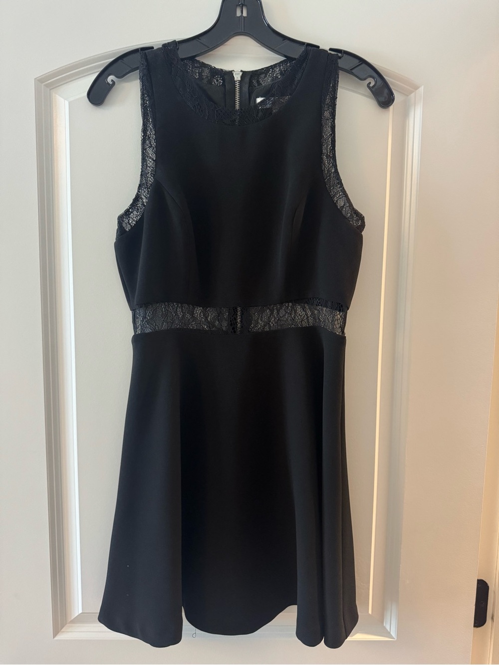 BCBGeneration Black Lace-Insert Mini Dress